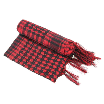 Premium Plaid Winter Scarf & Hijab - 100x100cm Tactical Shemagh with Tassels for Men and Women