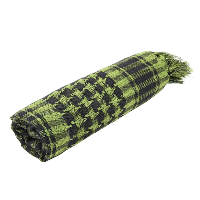 Premium Plaid Winter Scarf & Hijab - 100x100cm Tactical Shemagh with Tassels for Men and Women