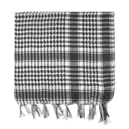 Premium Plaid Winter Scarf & Hijab - 100x100cm Tactical Shemagh with Tassels for Men and Women