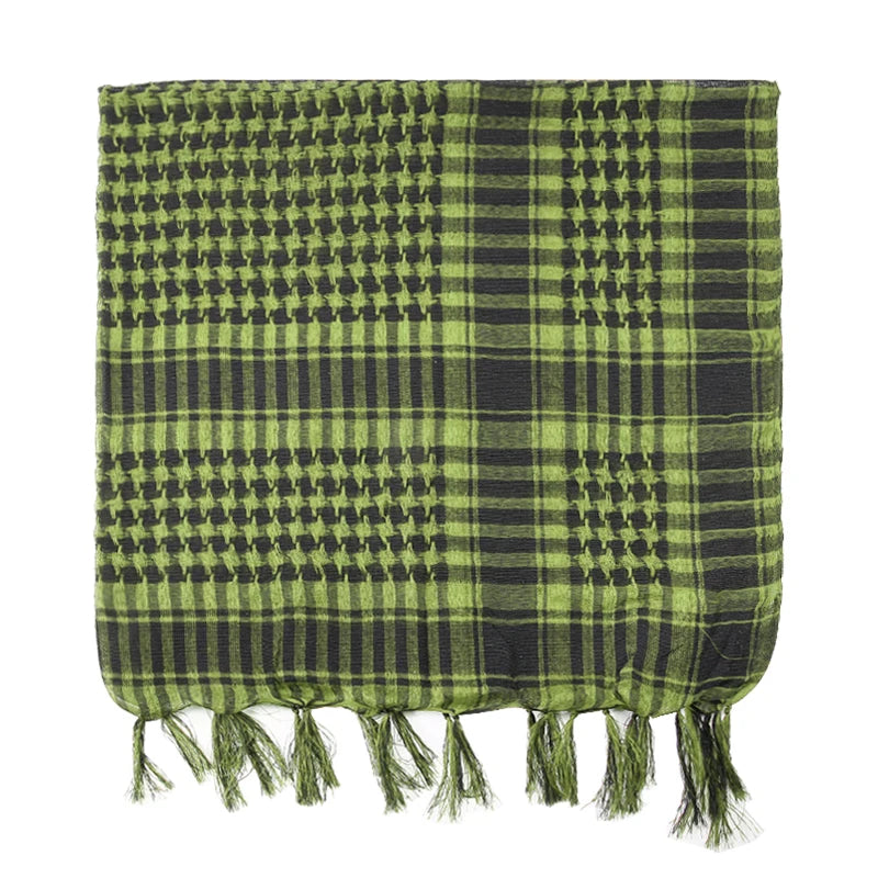 Premium Plaid Winter Scarf & Hijab - 100x100cm Tactical Shemagh with Tassels for Men and Women