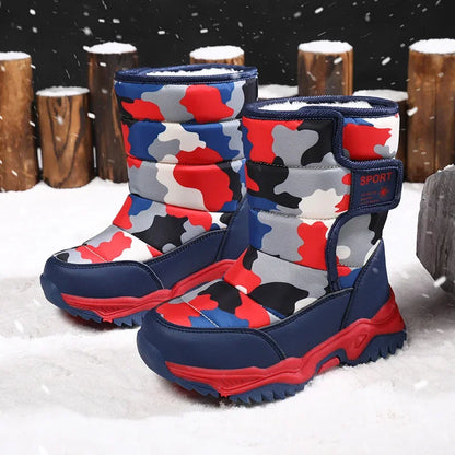 FANAN Camouflage Kids Snow Boots