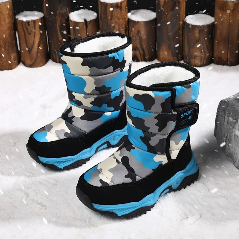 FANAN Camouflage Kids Snow Boots