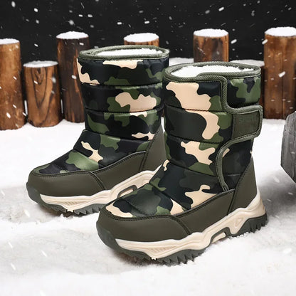 FANAN Camouflage Kids Snow Boots