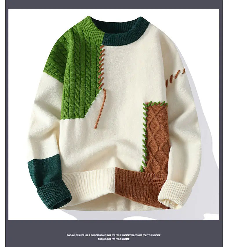 Turtleneck Patchwork Sweater