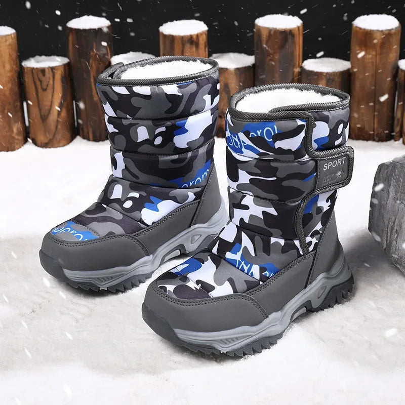 FANAN Camouflage Kids Snow Boots